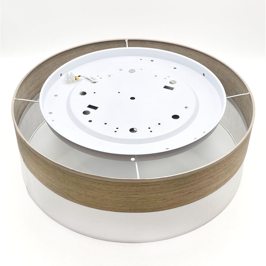 LED Stropna svjetiljka SIRJA WOOD LED/36W/230V pr. 45 cm bijela/hrast
