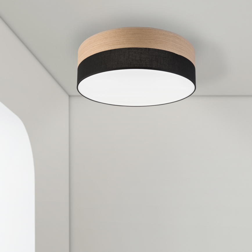 LED Stropna svjetiljka SIRJA WOOD LED/36W/230V pr. 45 cm crna/hrast