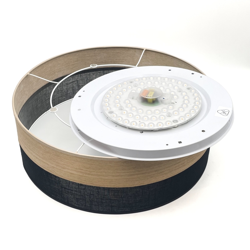 LED Stropna svjetiljka SIRJA WOOD LED/36W/230V pr. 45 cm crna/hrast