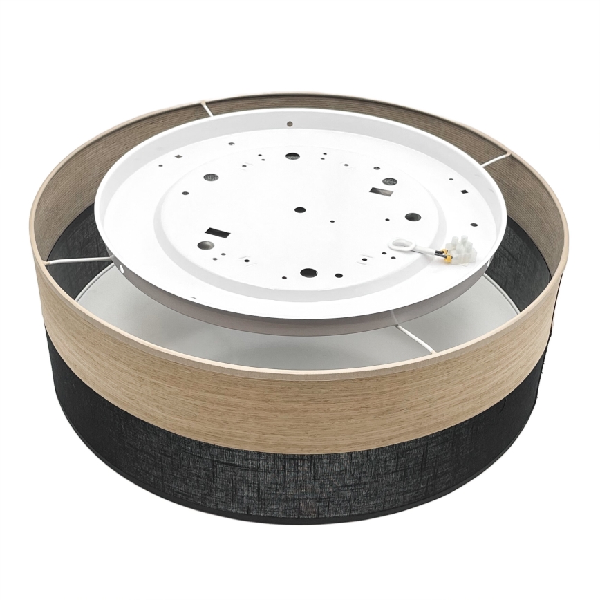 LED Stropna svjetiljka SIRJA WOOD LED/36W/230V pr. 45 cm crna/hrast