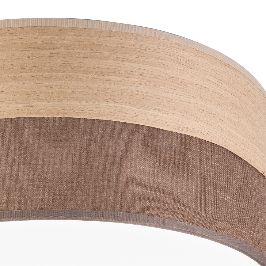 LED Stropna svjetiljka SIRJA WOOD LED/36W/230V pr. 45 cm smeđa/hrast