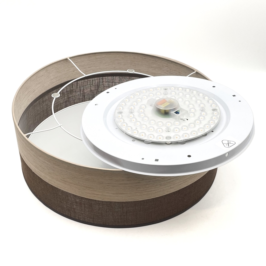 LED Stropna svjetiljka SIRJA WOOD LED/36W/230V pr. 45 cm smeđa/hrast