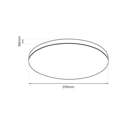 LED Stropna svjetiljka SLIMI LED/24W/230V IP40 crna