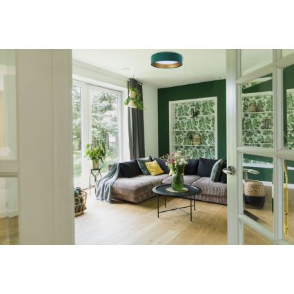 LED Dimmabilni stropni luster SMART GALAXY LED/24W/230V promjer 44 cm zelena/zlatna 3000-6500K + daljinski upravljač