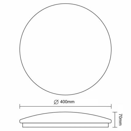 LED Prigušiva stropna svjetiljka STAR LED/36W/230V 3000-6500K + daljinski upravljač