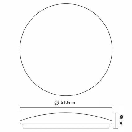 LED Prigušiva stropna svjetiljka STAR LED/48W/230V 3000-6500K + daljinski upravljač