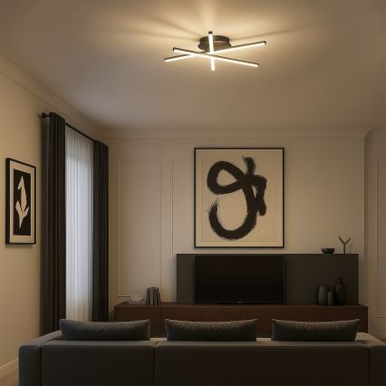 LED stropna svjetiljka STICK LED/12W/230V crna