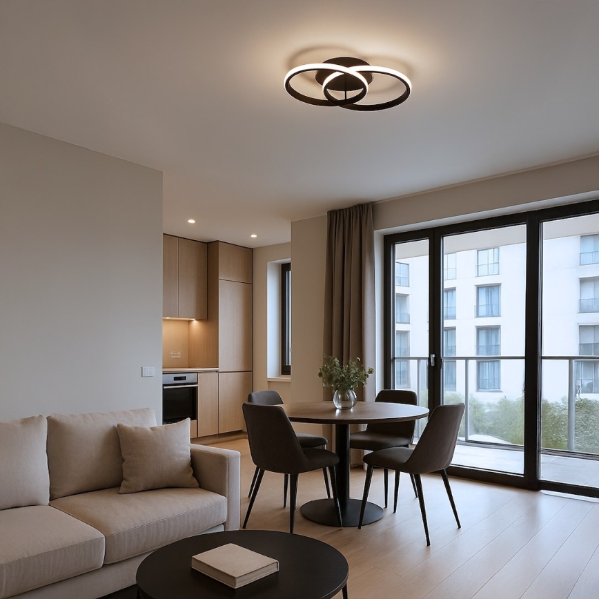 LED stropna svjetiljka TITANO LED/12W/230V crna