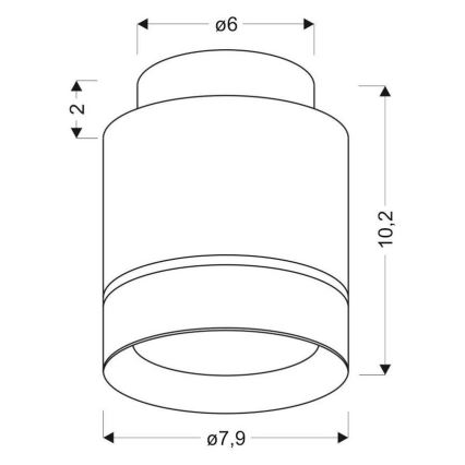 LED Stropna svjetiljka TUBA LED/12W/230V
