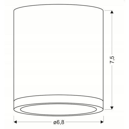 LED Stropna svjetiljka TUBA LED/5W/230V bijela/bež