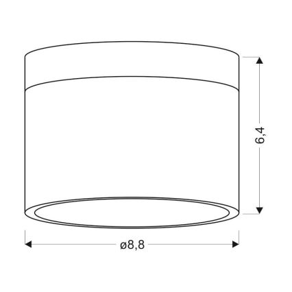 LED Stropna svjetiljka TUBA LED/9W/230V bijela/bež