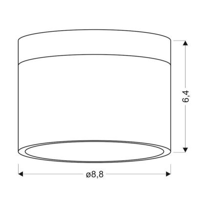 LED Stropna svjetiljka TUBA LED/9W/230V bijela/bež