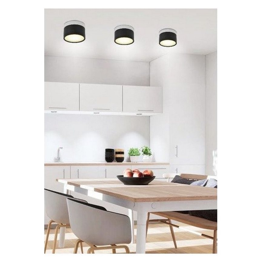 LED Stropna svjetiljka TUBA LED/9W/230V bijela/crna