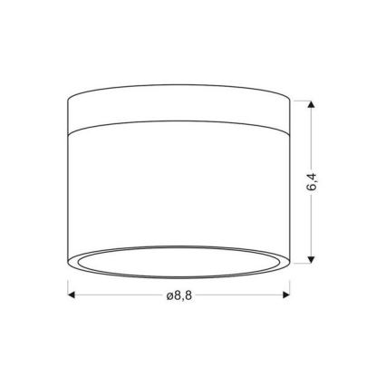 LED Stropna svjetiljka TUBA LED/9W/230V bijela/crna