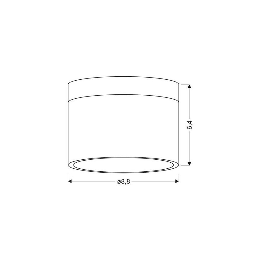LED Stropna svjetiljka TUBA LED/9W/230V bijela/crna