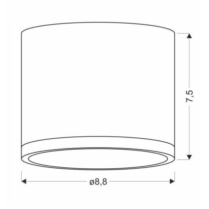 LED Stropna svjetiljka TUBA LED/9W/230V