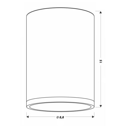 LED Stropna svjetiljka TUBA LED/9W/230V