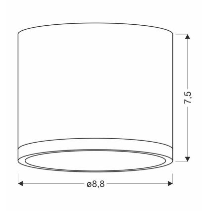 LED Stropna svjetiljka TUBA LED/9W/230V