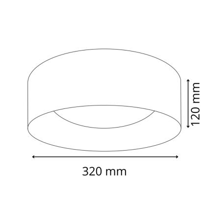LED Stropna svjetiljka TULUZA LED/18W/230V pr. 32 cm smeđa