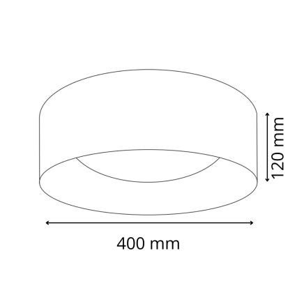 LED Stropna svjetiljka TULUZA LED/24W/230V pr. 40 cm crna