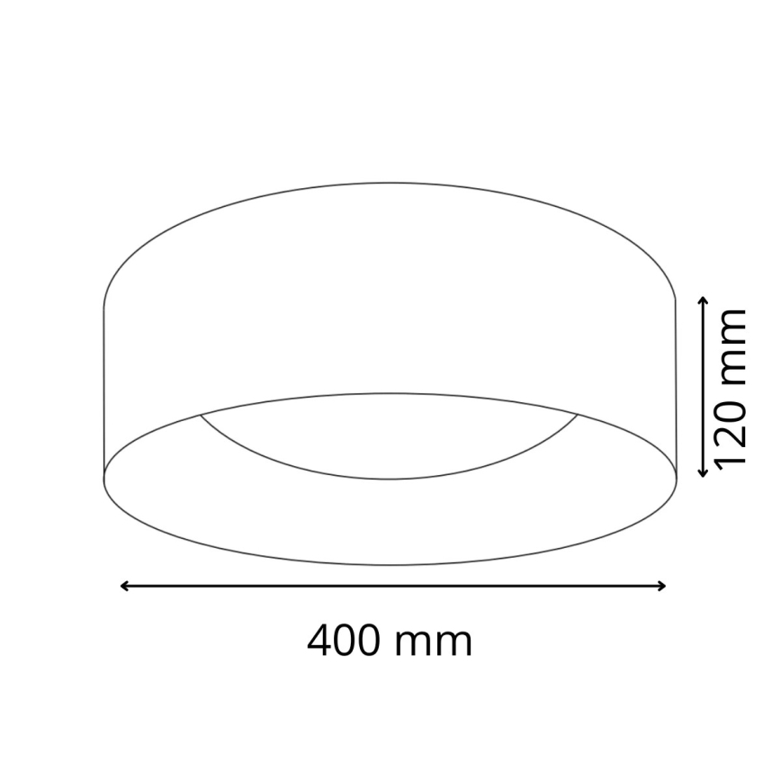 LED Stropna svjetiljka TULUZA LED/24W/230V pr. 40 cm crna