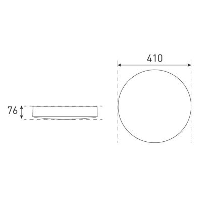 LED prigušivo stropno svjetlo za kupaonicu VARIO LUMO LED/22/32W/230V 3000/4000/5700K promjera 41 cm IP44 bijela