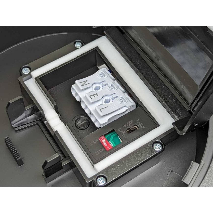 LED prigušivo stropno svjetlo za kupaonicu VARIO LUMO LED/22/32W/230V 3000/4000/5700K promjera 41 cm IP44 crno