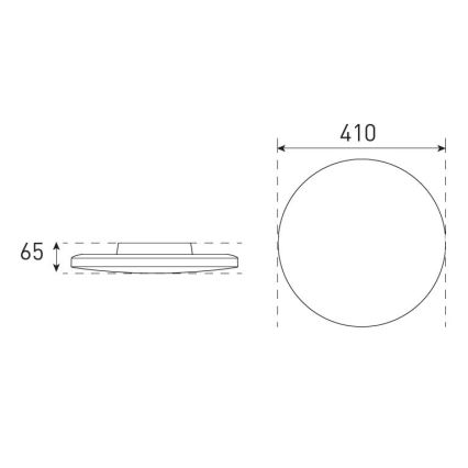 LED prigušivo stropno svjetlo za kupaonicu VARIO NOVA LED/22/32W/230V 3000/4000/5700K promjera 41 cm IP44 crne boje