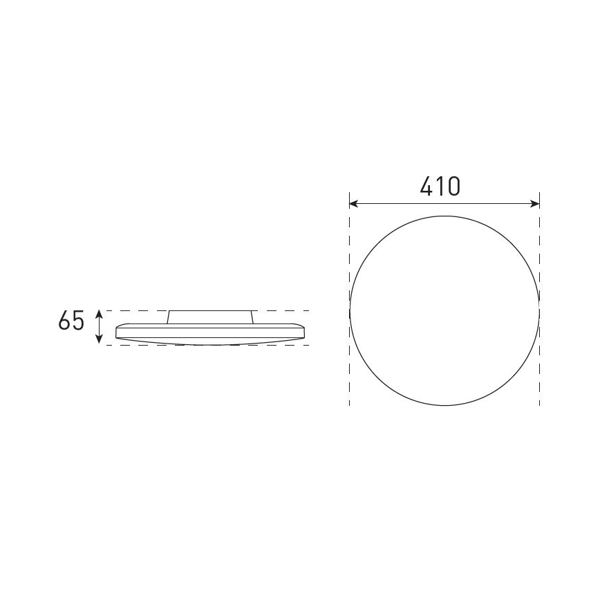 LED prigušivo stropno svjetlo za kupaonicu VARIO NOVA LED/22/32W/230V 3000/4000/5700K promjera 41 cm IP44 crne boje