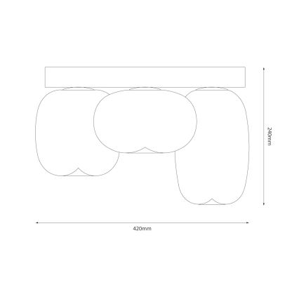 LED Stropna svjetiljka VASO LED/12W/230V pr. 42 cm crna/dimna