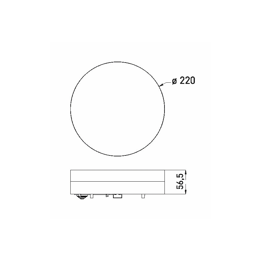 LED Stropna svjetiljka za kupaonicu LED/12W/230V 3000/4000/6000K promjer 22 cm IP44