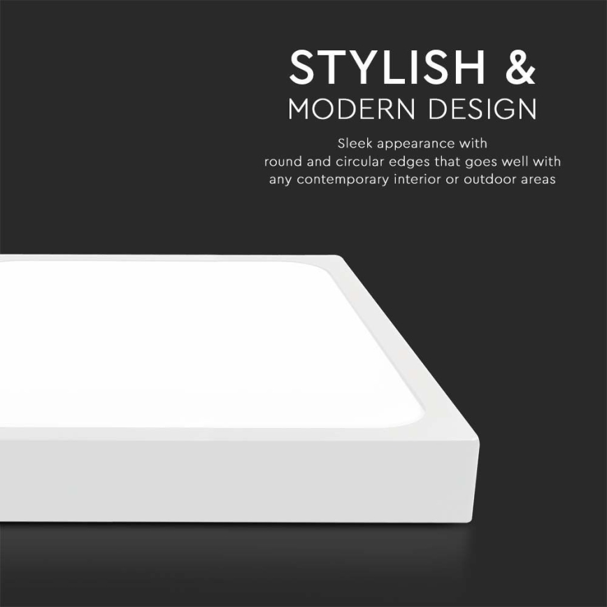 LED Stropna svjetiljka za kupaonicu LED/30W/230V 3000K IP44 42x42 cm bijela