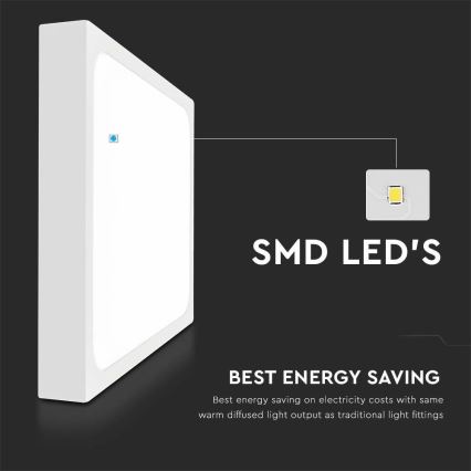 LED Stropna svjetiljka za kupaonicu LED/30W/230V 3000K IP44 42x42 cm bijela