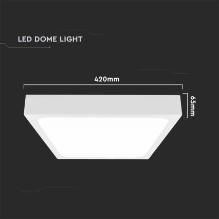 LED Stropna svjetiljka za kupaonicu LED/30W/230V 3000K IP44 42x42 cm bijela