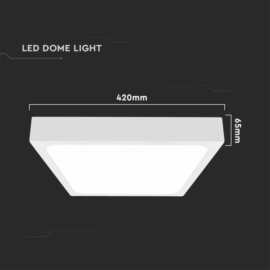LED Stropna svjetiljka za kupaonicu LED/30W/230V 3000K IP44 42x42 cm bijela