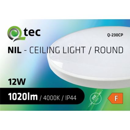 LED Stropna svjetiljka za kupaonicu CIRCLE LED/12W/230V 4000K pr. 25 cm IP44 bijela