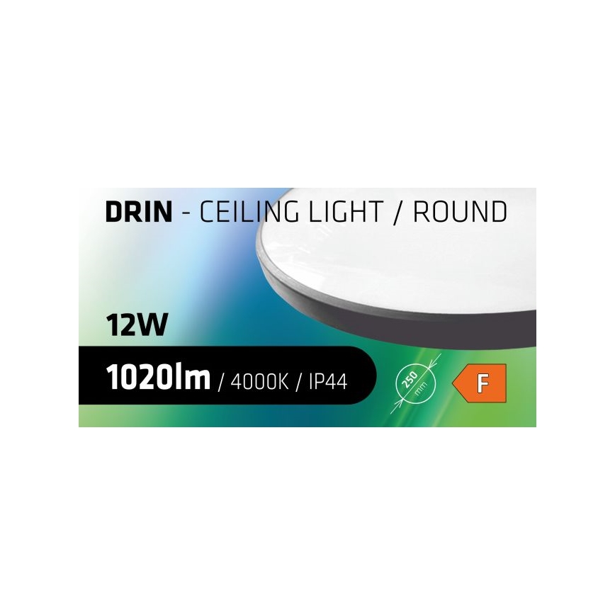 LED Stropna svjetiljka za kupaonicu CIRCLE LED/12W/230V 4000K pr. 25 cm IP44 crna