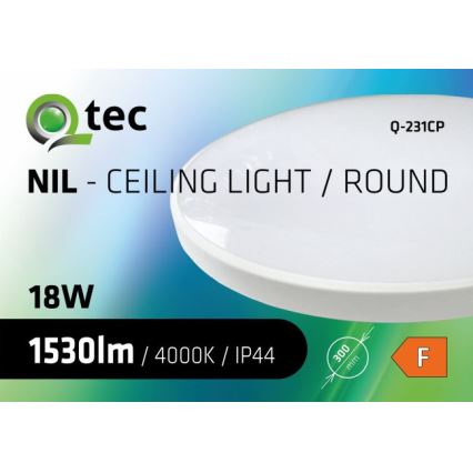 LED Stropna svjetiljka za kupaonicu CIRCLE LED/18W/230V 4000K pr. 30 cm IP44 bijela