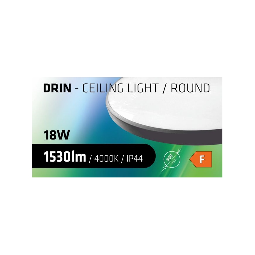 LED Stropna svjetiljka za kupaonicu CIRCLE LED/18W/230V 4000K pr. 30 cm IP44 crna
