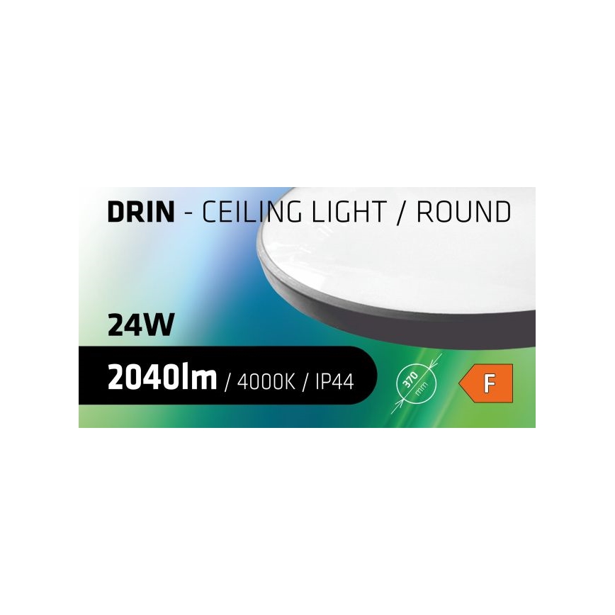 LED Stropna svjetiljka za kupaonicu CIRCLE LED/24W/230V 4000K pr. 37 cm IP44 crna