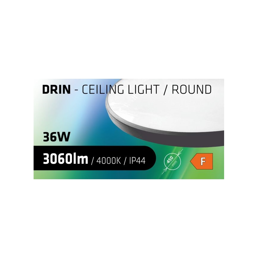LED Stropna svjetiljka za kupaonicu CIRCLE LED/36W/230V 4000K pr. 45 cm IP44 crna