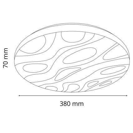 LED Stropna svjetiljka za kupaonicu CLOUD LED/24W/230V pr. 38 cm IP44