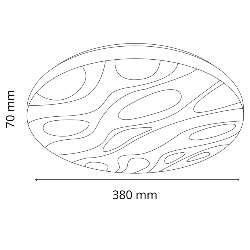 LED Stropna svjetiljka za kupaonicu CLOUD LED/24W/230V pr. 38 cm IP44