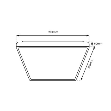 LED Stropna svjetiljka za kupaonicu DABAR LED/11W/230V 4000K 26x26 cm IP44