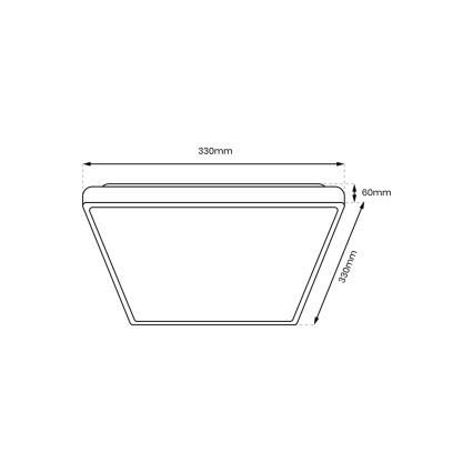 LED Stropna svjetiljka za kupaonicu DABAR LED/17W/230V 4000K 33x33 cm IP44