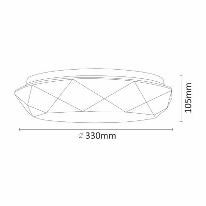 LED Stropna svjetiljka za kupaonicu GALAXY LED/17W/230V IP44