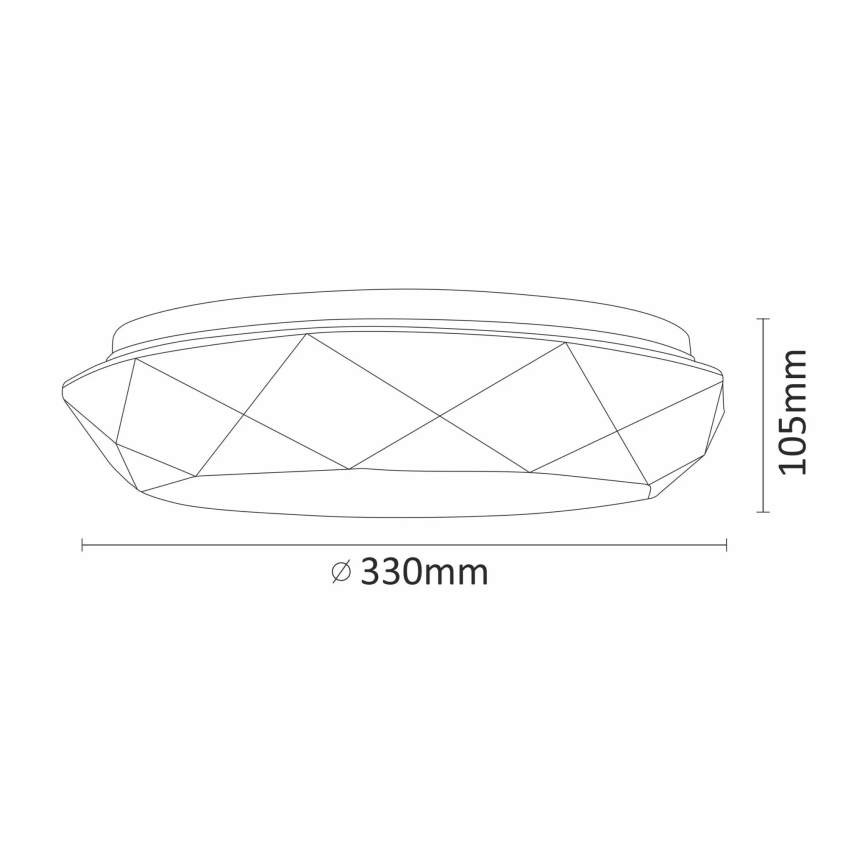 LED Stropna svjetiljka za kupaonicu GALAXY LED/17W/230V IP44