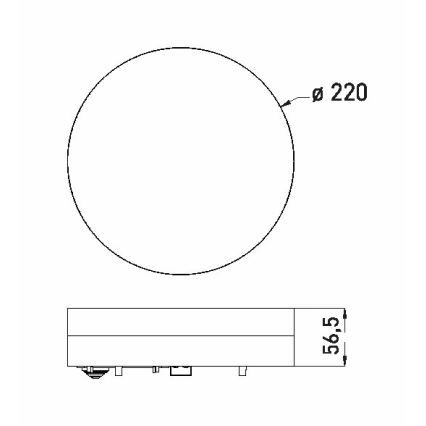 LED Stropna svjetiljka za kupaonicu LED/12W/230V 3000/4000/6000K pr. 22 cm IP44