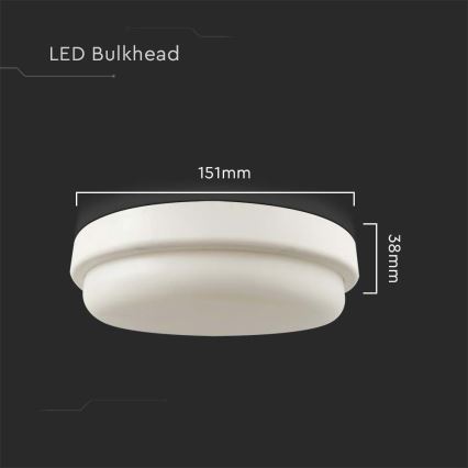 LED Stropna svjetiljka za kupaonicu LED/12W/230V 6500K IP54