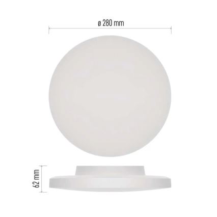 LED Stropna svjetiljka za kupaonicu LED/15W/230V 3000/4000/5700K IP55 bijela